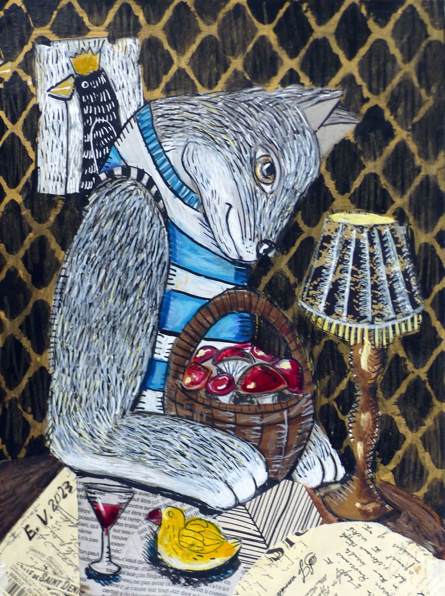 Surrealistic Painting , Cat