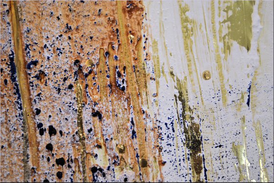 Golden Water II - Abstract Art - Acrylic Painting - Canvas Art - Framed Painting - Abstract Painting - Industrial Art