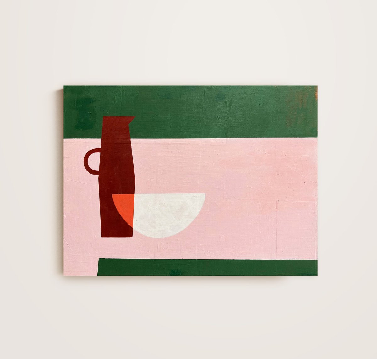 Still Life Acrylic Painting By Francesca Iannaccone, 16 X 12, Interior Number 6, Original Artwork