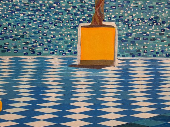 Seascape with lemon tree