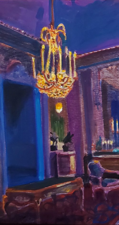 Interior with Chandelier by Shelton Walsmith