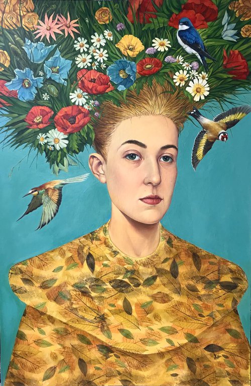 Dreamer with Birds by Marina Popkova-Sologub