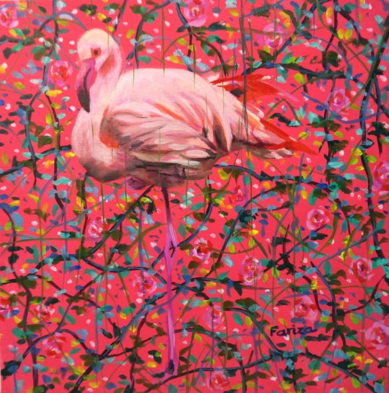 Flamingo in pink
