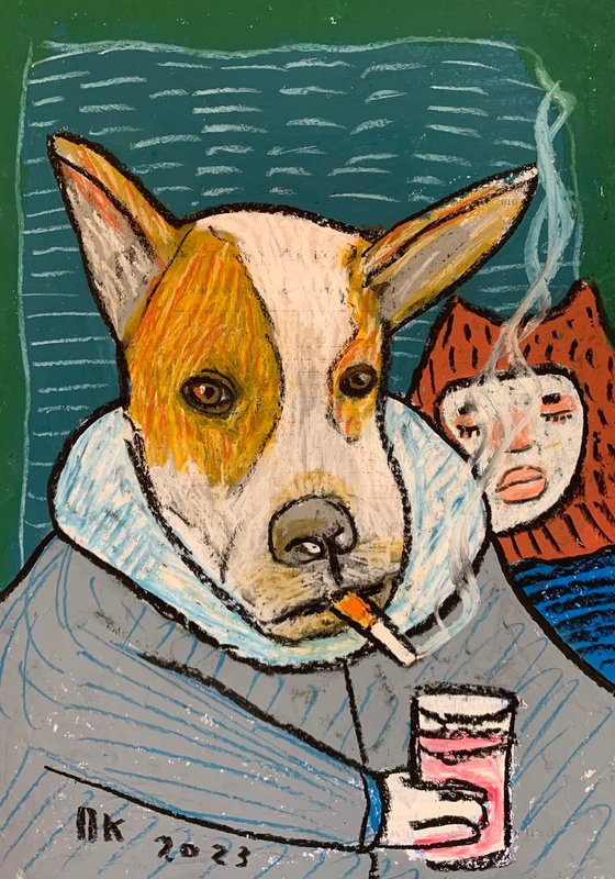 Smoking dog #86