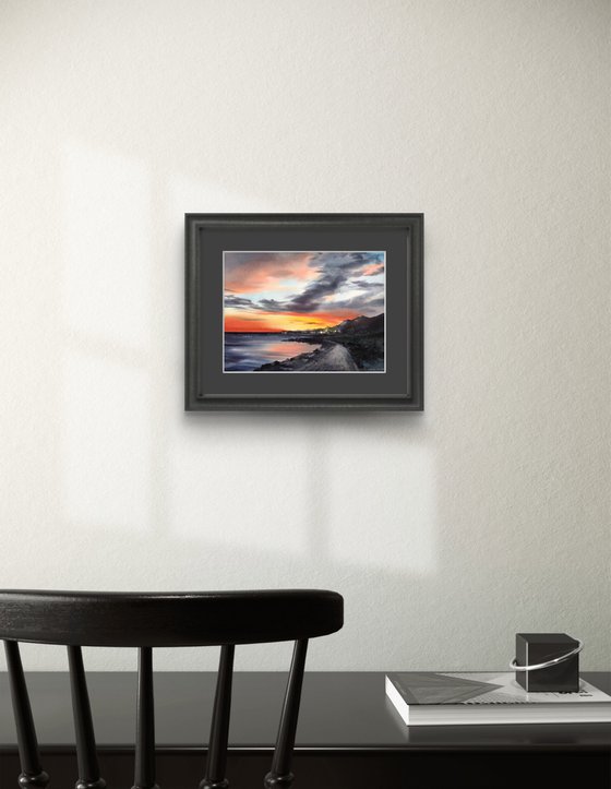 Sea coast of Cyprus Sunset