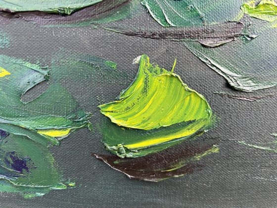 Waterlilies. Pleinair painting