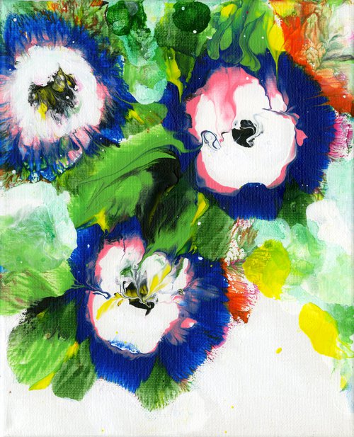 Blooming Magic 90 - Floral Painting by Kathy Morton Stanion by Kathy Morton Stanion