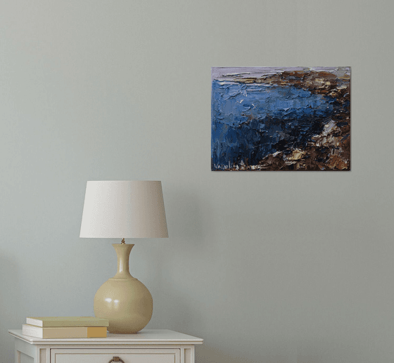 Sea shore Original oil seascape painting