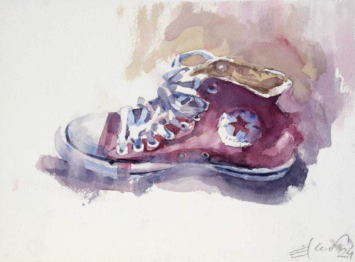 All star sneaker by Goran Zigolic Watercolors