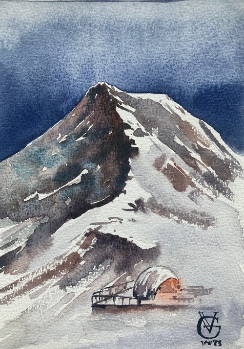 Talgar mountain sketch by Valeria Golovenkina