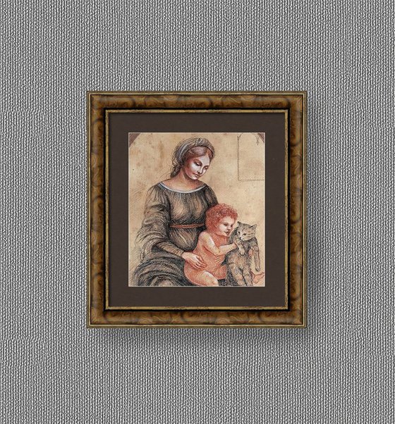 Study of the Madonna and Child with a Cat