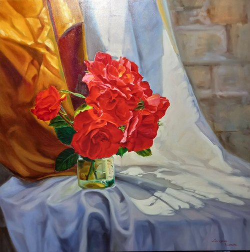 Rose nel barattolo by Larysa Sukova