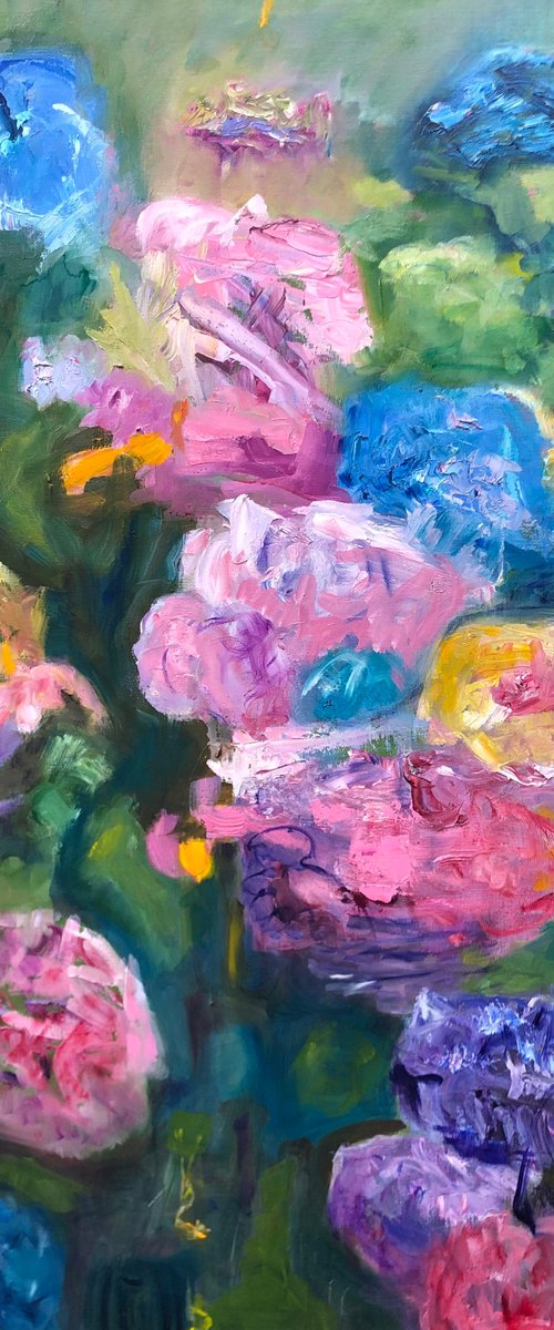 ABSTRACT HYDRANGEAS by Maureen Finck