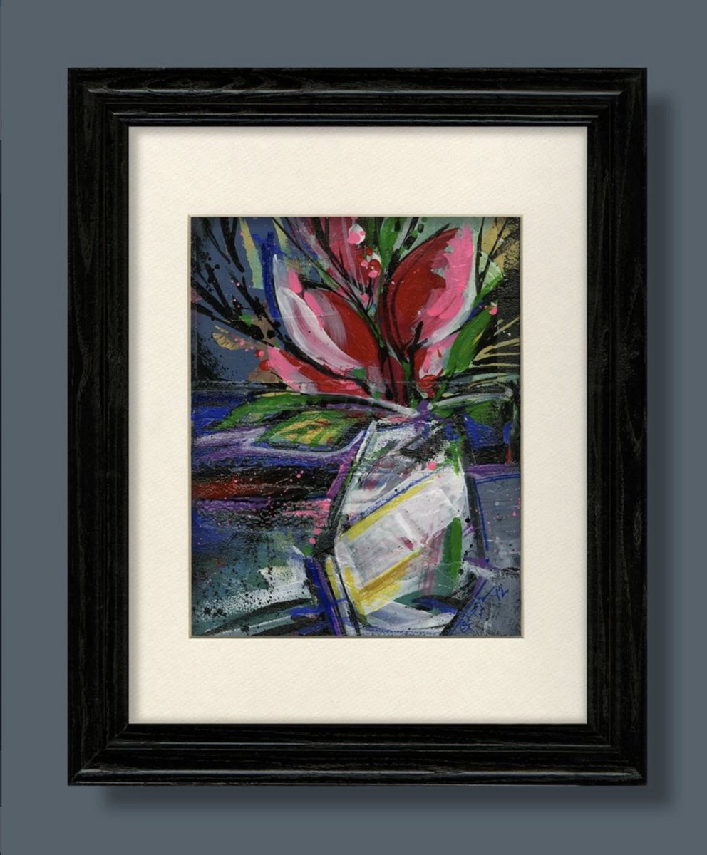 Expressive Painting , Floral Fantasy 3 By Kathy Morton Stanion, 13 X 17, Artwork For Sale On Artfinder