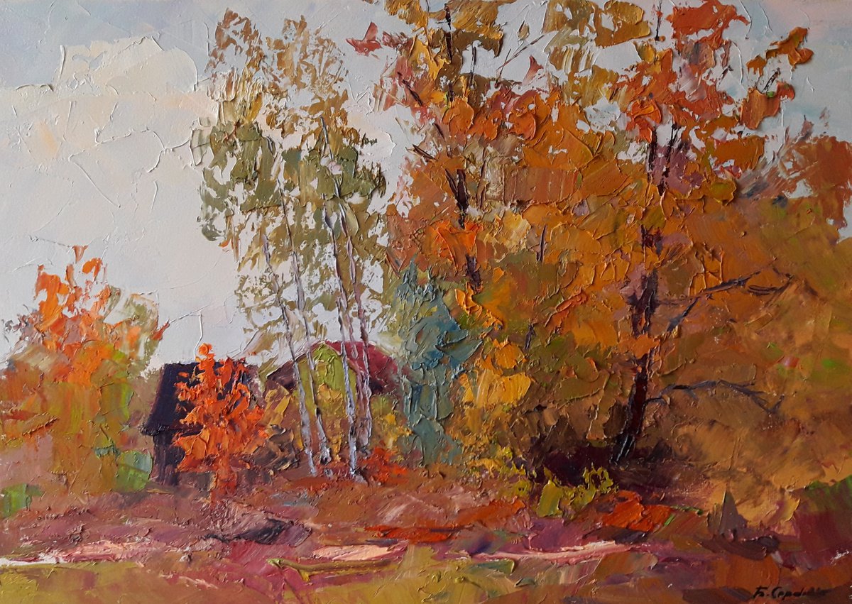 Oil painting Golden autumn by Boris Serdyuk