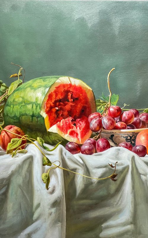 Watermelon and grape c195 by Kunlong Wang