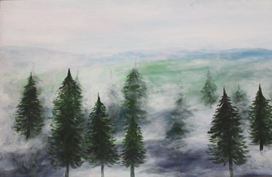 Misty Pines Landscape