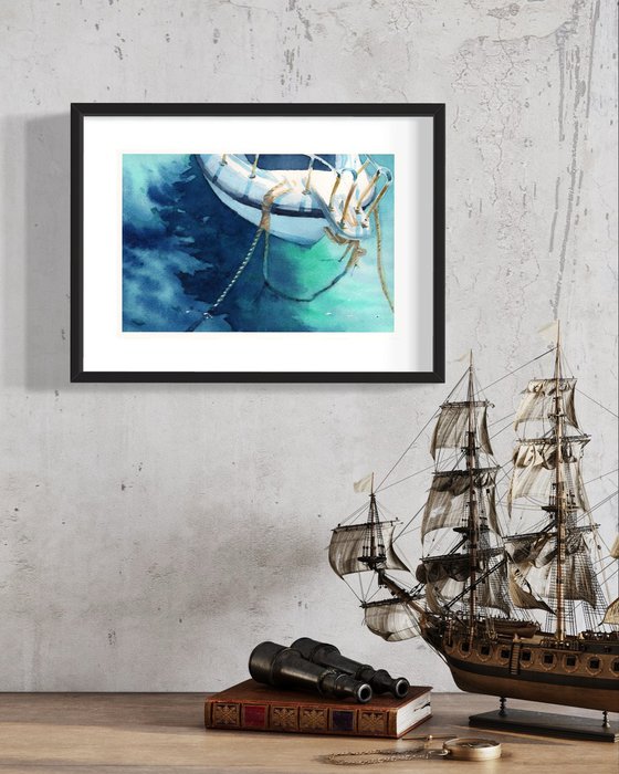 Light on Water, Moored Boat