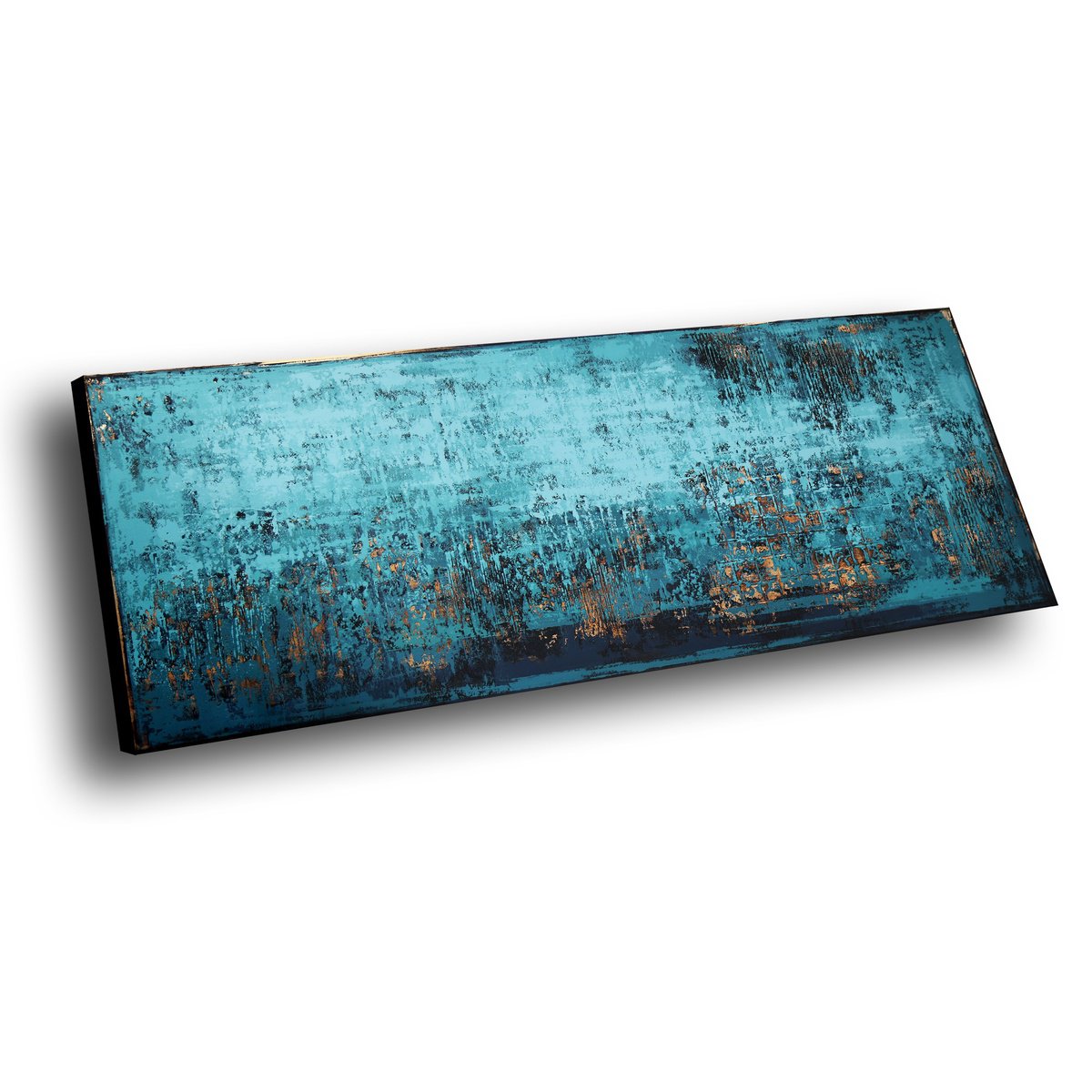 Organic Abstract Acrylic Painting By Inez Froehlich, 71 X 28, Southsea Coast, Original Artwork