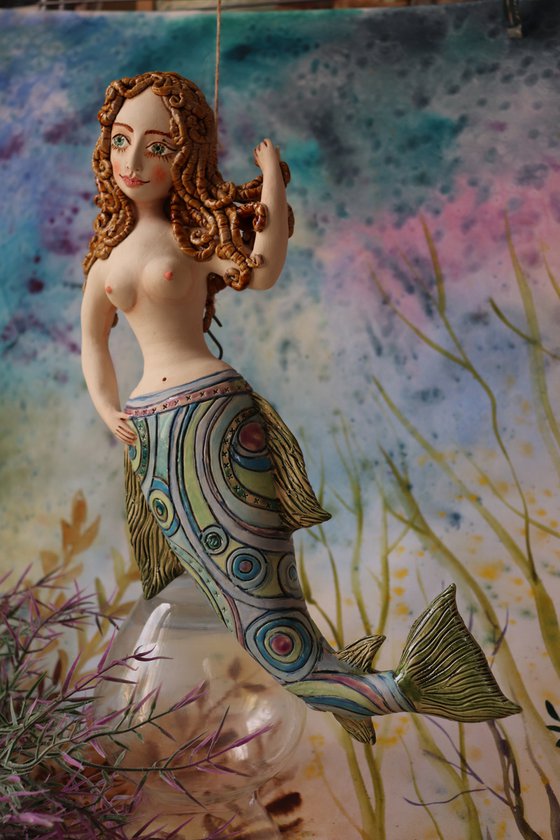 Mermaid,  Wall sculpture by Elya Yalonetski.