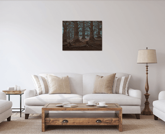 Mysterious Forest From The Fairy Tales Of My Childhood - forest landscape painting