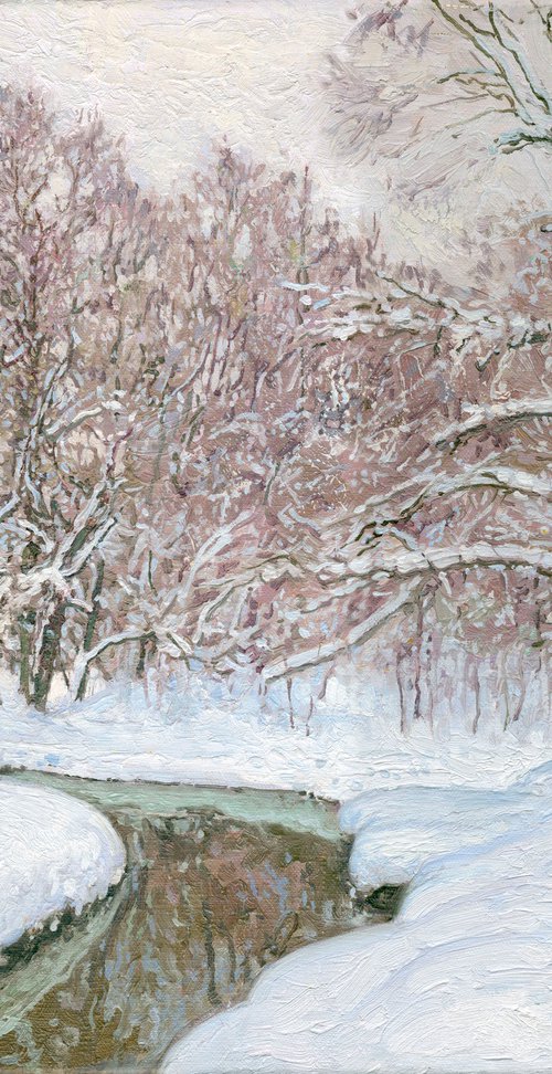 At the Ponomarka River in January by Simon Kozhin