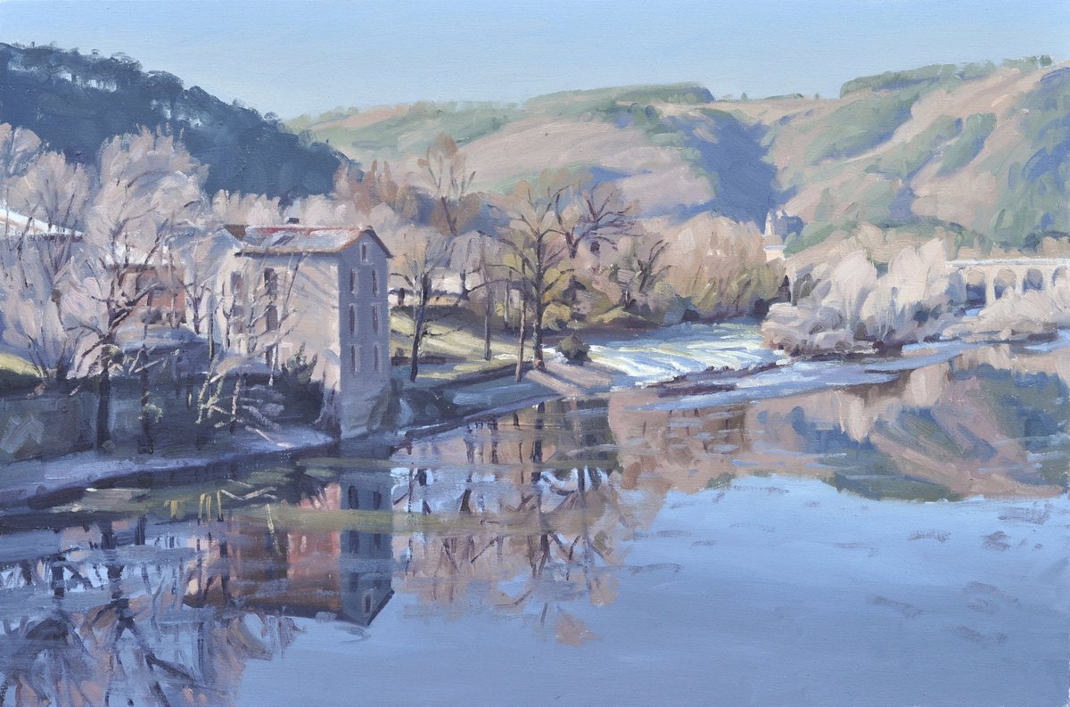 January 16, frost on the banks of the Loire by ANNE BAUDEQUIN