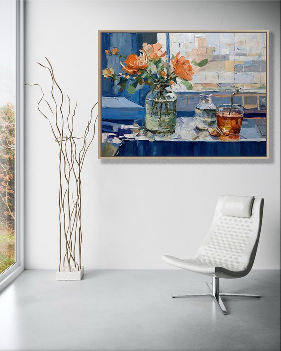 Morning Reflections. flowers