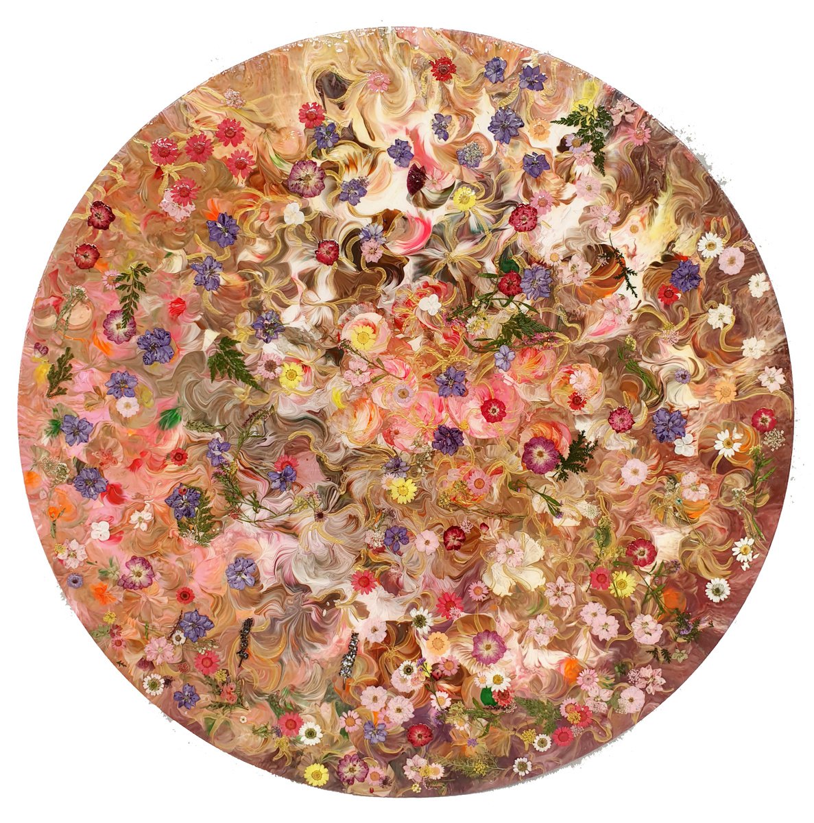 Impressionistic Painting , Romantic Garden By Viet Ha Tran, 35 X 35, Artwork For Sale On Artfinder