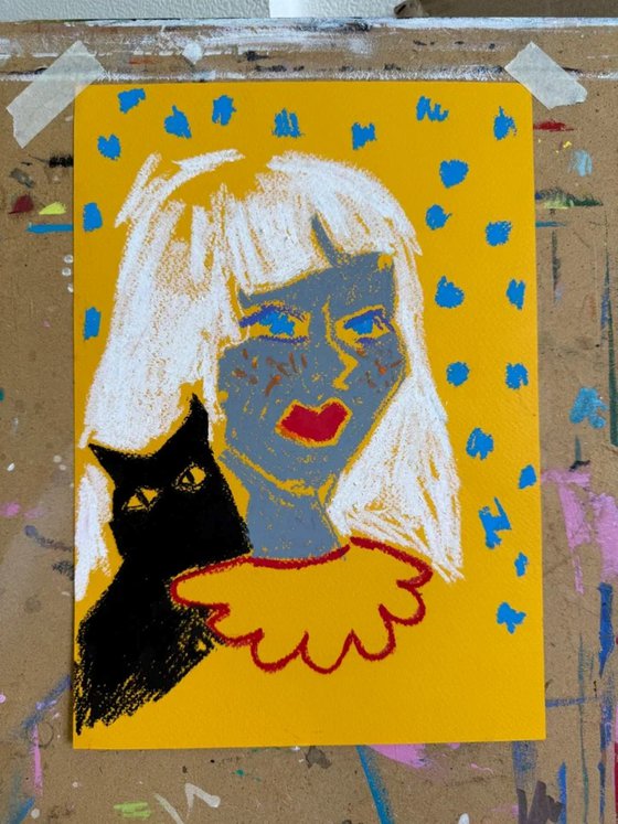 Girl and Cat Portrait