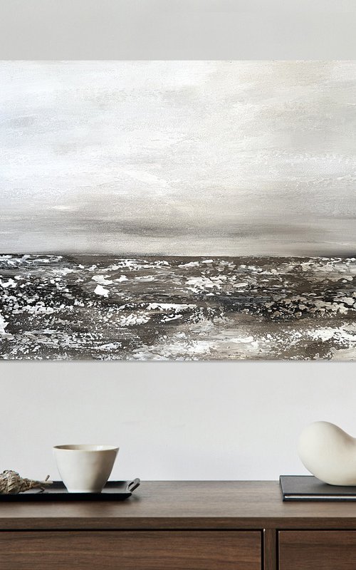 Monochrome Seascape in Grey by Tatiana Malinovscaia
