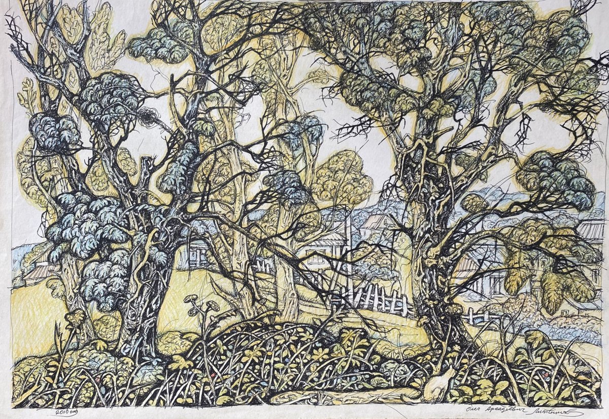 Impressionistic Landscape Painting By Oleg And Alexander Litvinov, 16 X 24", End Of August, Original Artwork