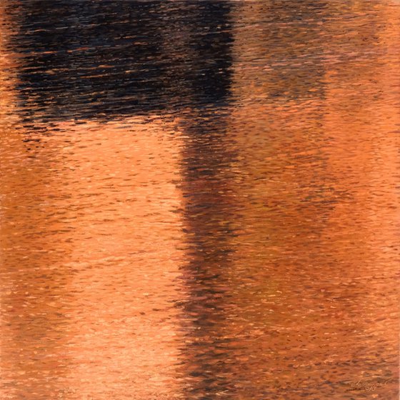 Vibrant copper river (triptych)