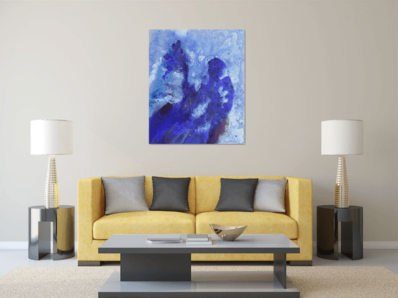 Mountains blue abstraction