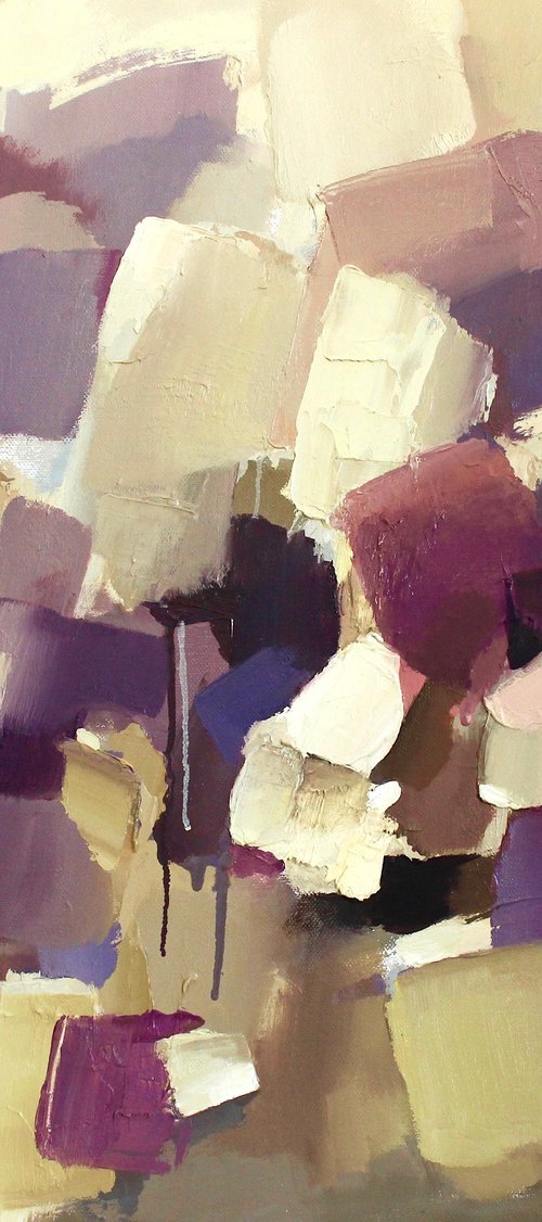 VIOLET 1/abstract oil painting by Ana Saut
