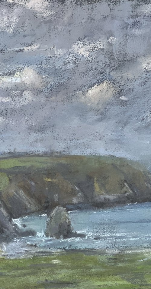 Storm over Tintagel by Louise Gillard