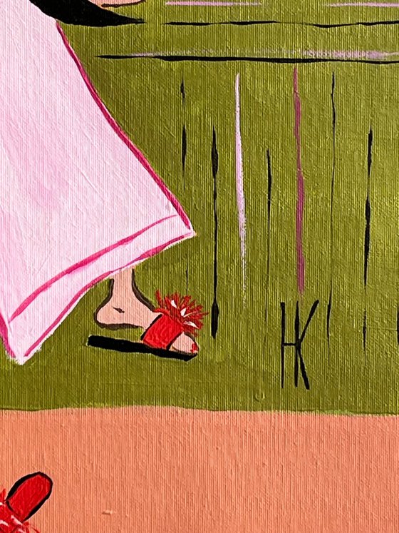 Woman... Cat... Cozy Home...