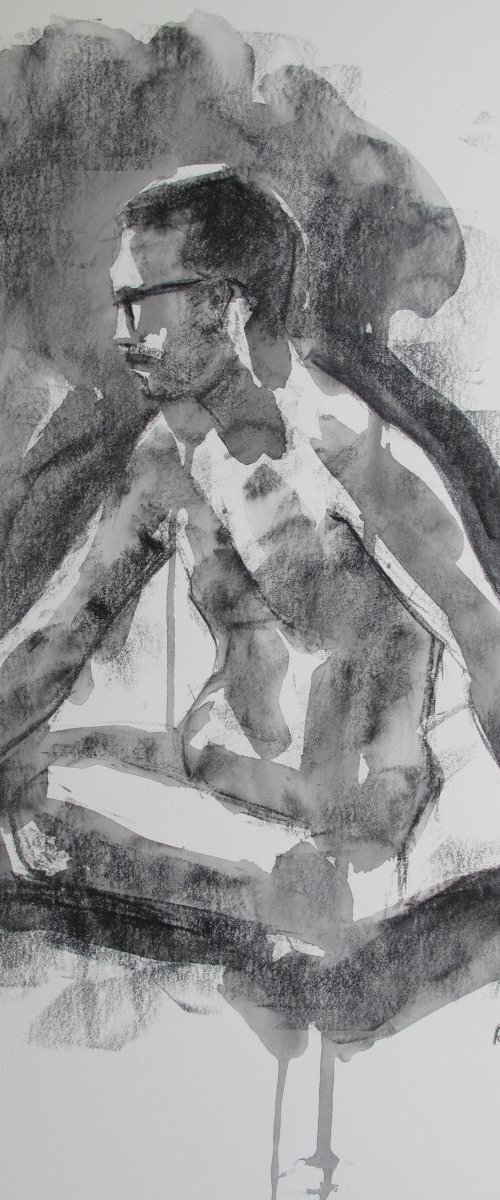 seated male nude by Rory O’Neill