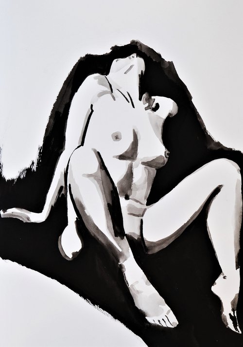 Nude #5 / 42 x 29.7 cm by Alexandra Djokic