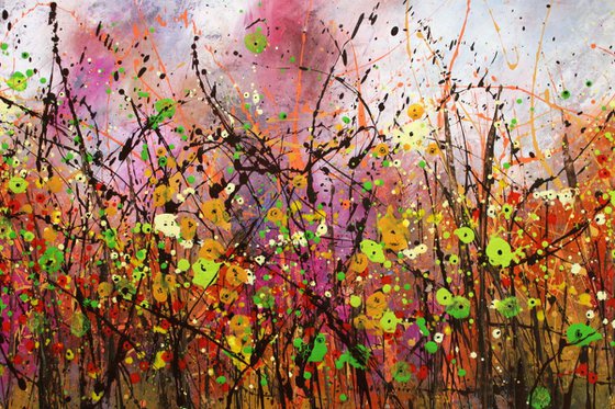 Mystical Gardens - Extra large original abstract painting