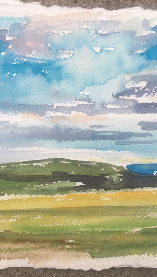 Above Bossiney Cornwall by Louise Gillard