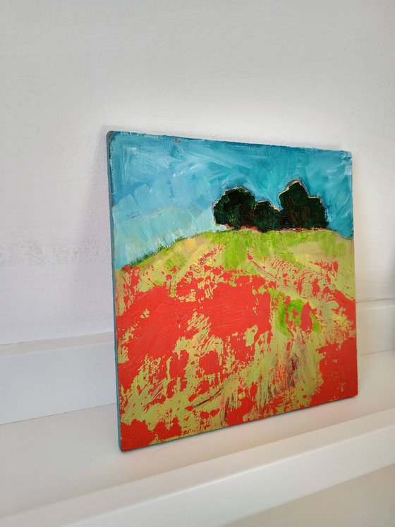 Cloaked in Poppies- Miniature Landscape