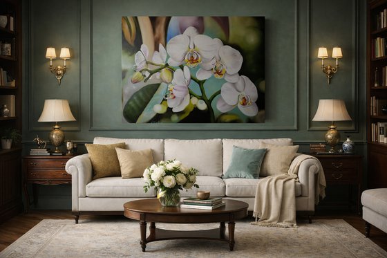 White Orchids Floral