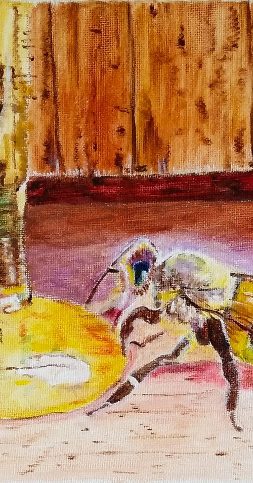 Honey and bee - Spring still life by Isabelle Lucas