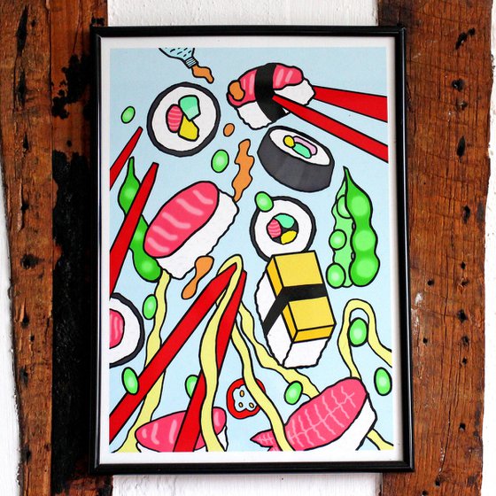 Sushi Party Giclee Print