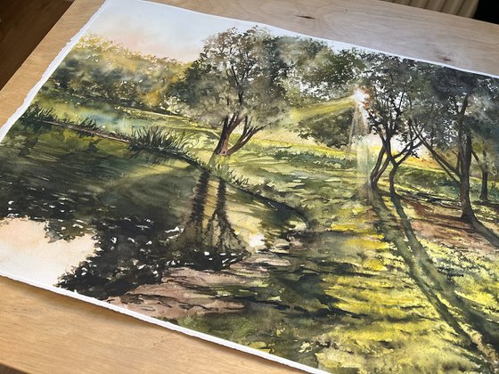 “Echoes of Golden Hour“ 56x35 cm