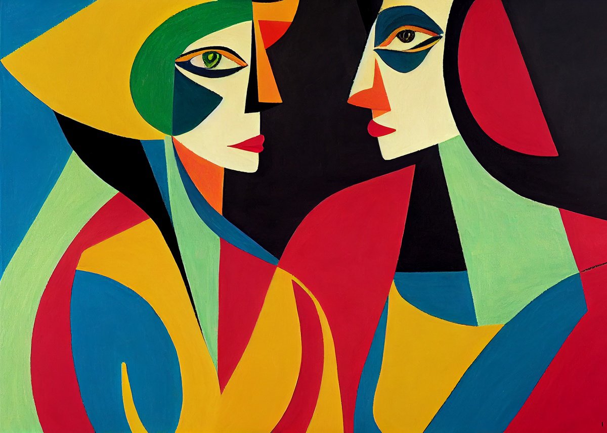 Friends (inspired by Picasso) by Kosta Morr