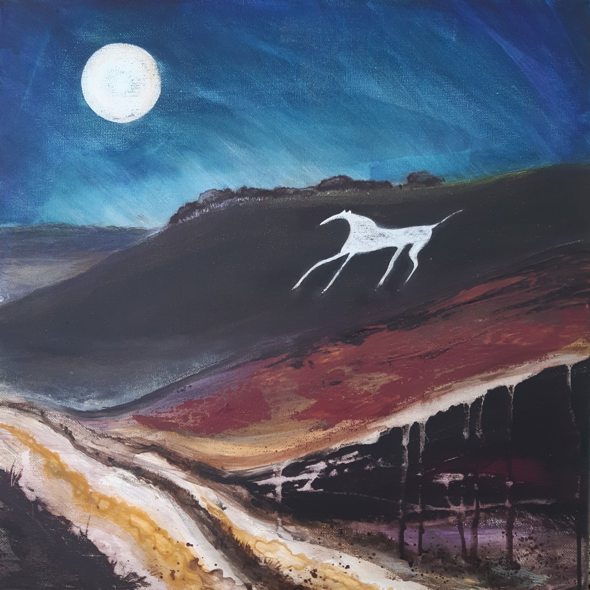 The Cherhill White Horse by Richard Long