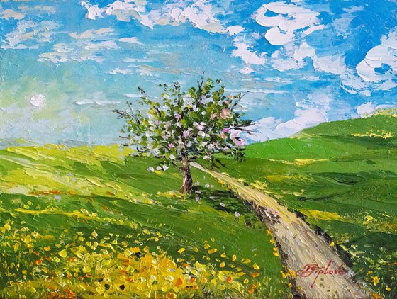 "TREE BY THE ROAD". SPRING