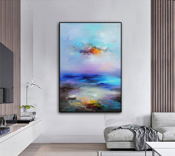 Sea Fields , Extra Large Oil Painting